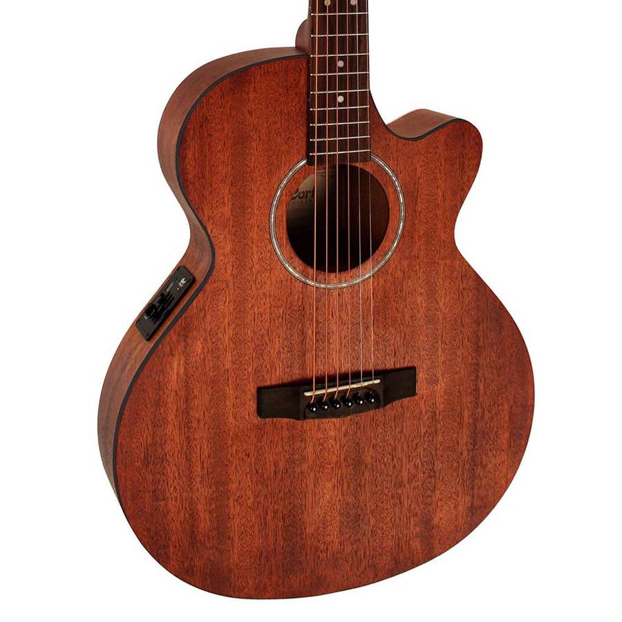 Cort SFX-MEM Acoustic-Electric Guitar with Gig Bag  Natural Mahogany