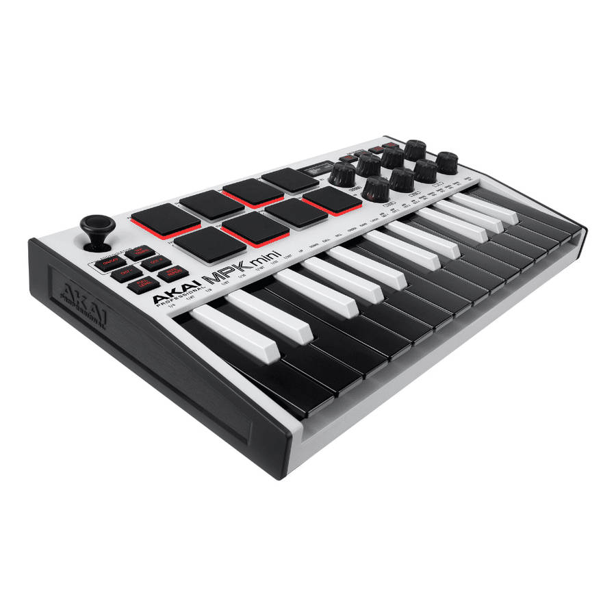 Akai MPK Mini MkIII  25 Key USB MIDI Controller with MPC Drum Pads  Limited Edition White