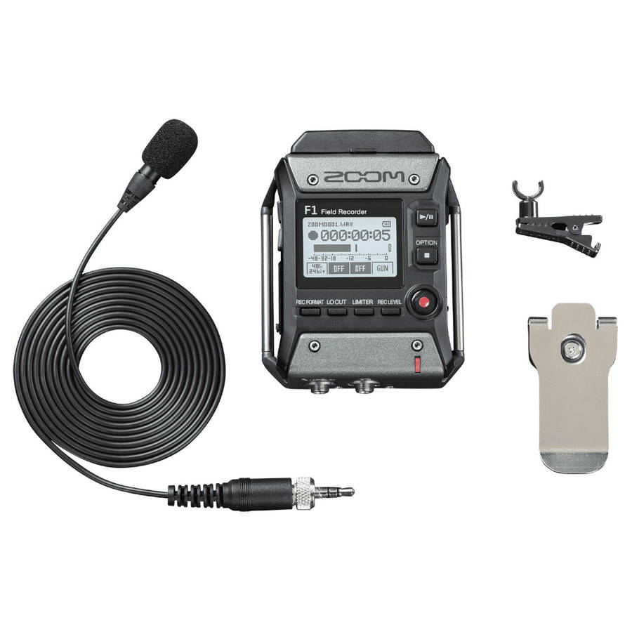Zoom F1-LP 2-Input / 2-Track Portable Field Recorder with Lavalier Microphone