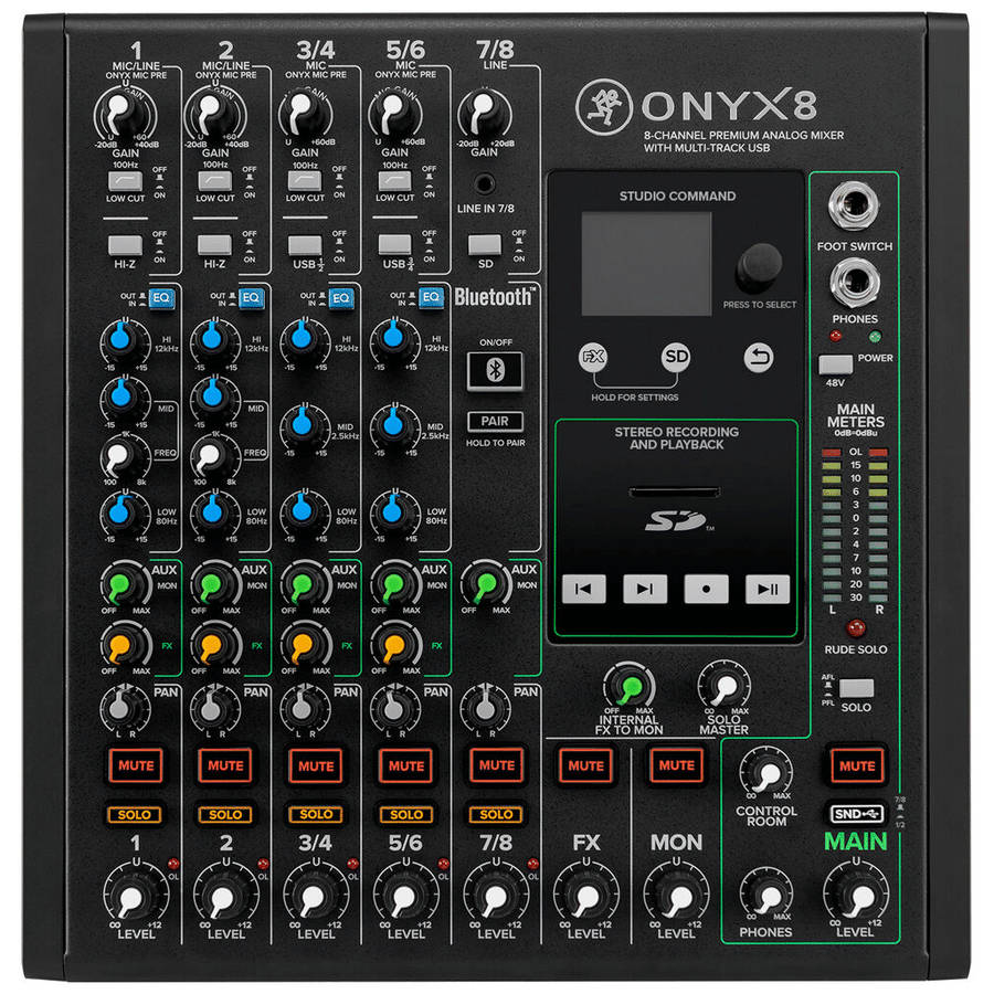 Mackie Onyx8 8-channel Analog Mixer with Multi-Track USB