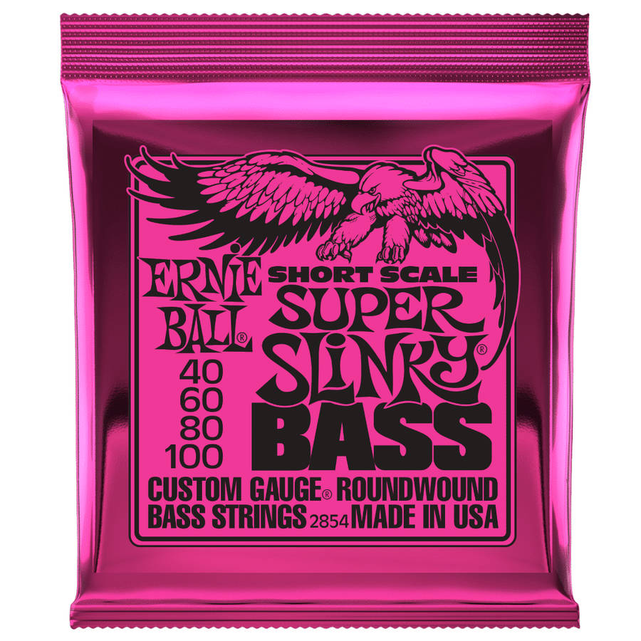 Ernie Ball Short Scale Super Slinky 4-String Bass Strings - (45-100)