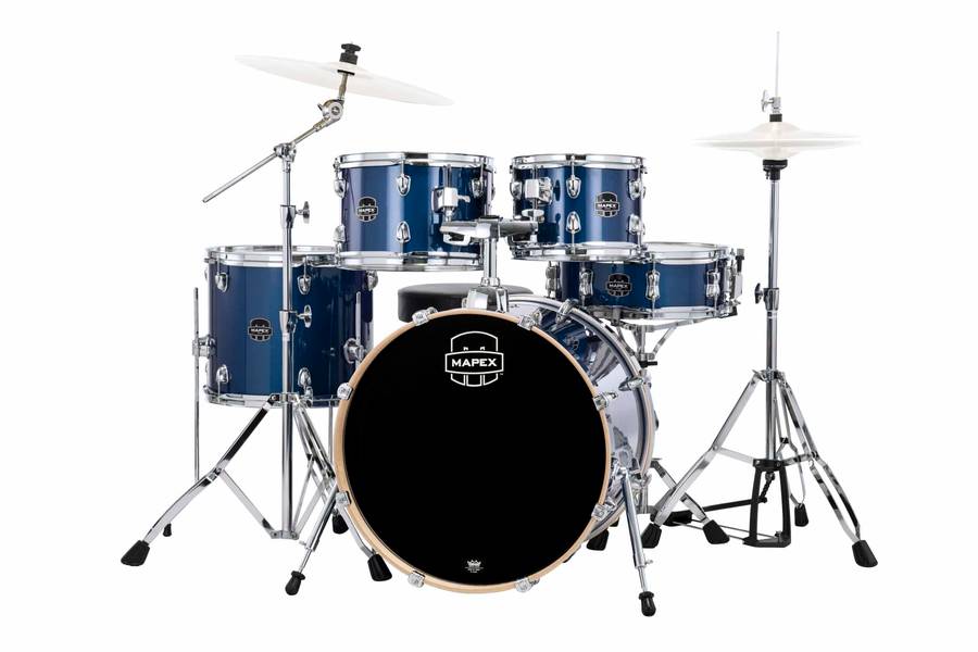 Mapex Venus VE5044FTVI 5-Piece Fusion Drum Kit (Excludes Cymbals) - Blue Sky Sparkle