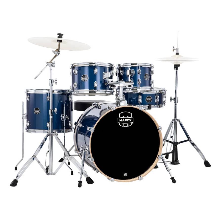 Mapex Venus VE5044FTVI 5-Piece Fusion Drum Kit (Excludes Cymbals) - Blue Sky Sparkle