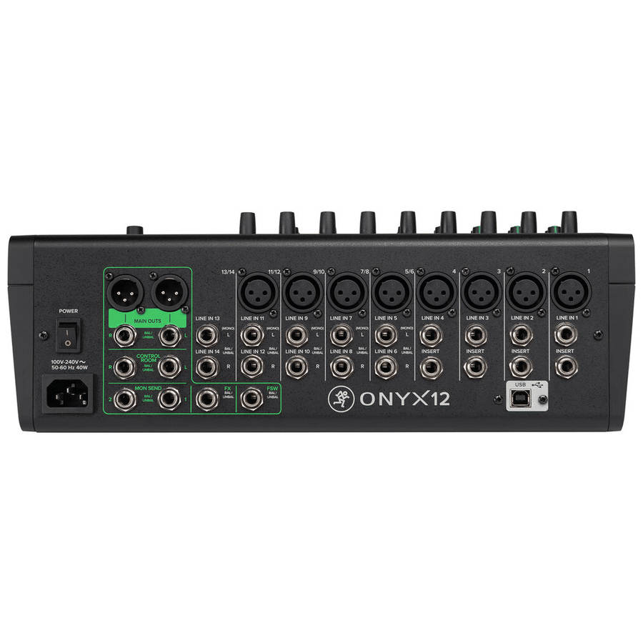 Mackie Onyx12 12-Channel Premium Analog Mixer with Multitrack USB