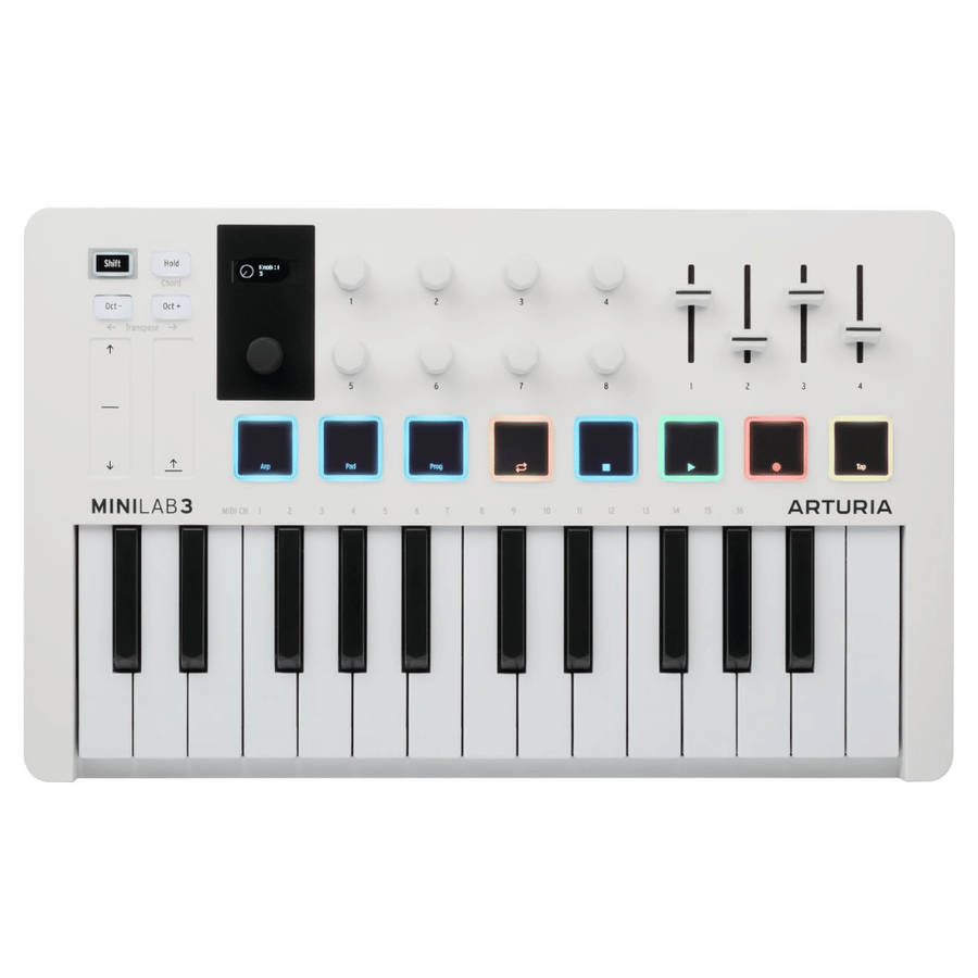 Arturia MiniLab 3 25 Slim-key Controller - White