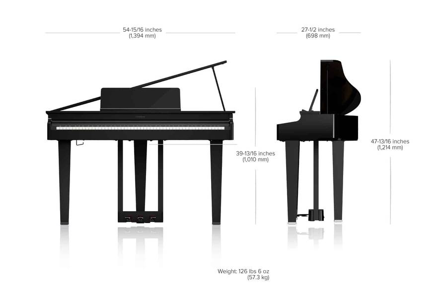 Roland GP-3 Digital Grand Piano - Polished Ebony