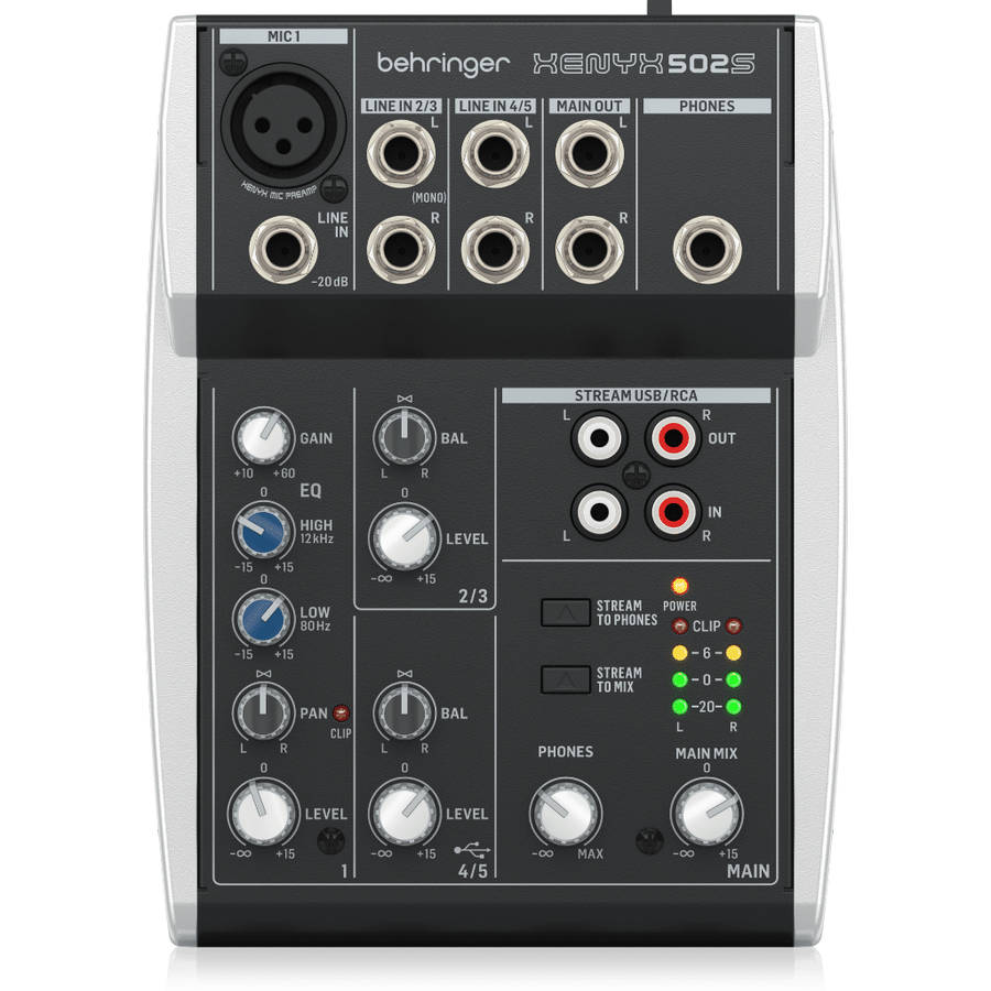 Behringer Xenyx 502S 5-channel Analog Streaming Mixer