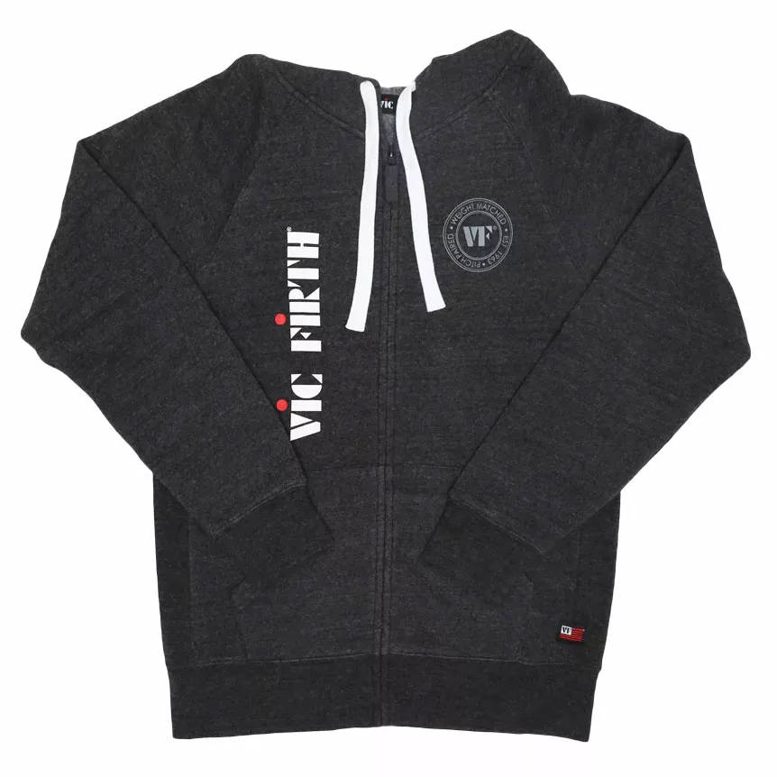 Vic Firth Zip Up Logo Hoodie XS