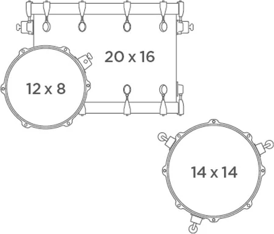Mapex Saturn Evolution Straight-Ahead 3-Piece Drum Kit - Exotic Violet Burst (Hardware, Cymbals &...
