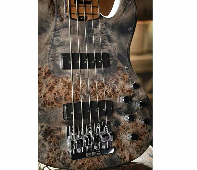 Cort GB Modern 5 5-String Bass Guitar - Roasted Maple Fretboard - Open Pore Charcoal Grey