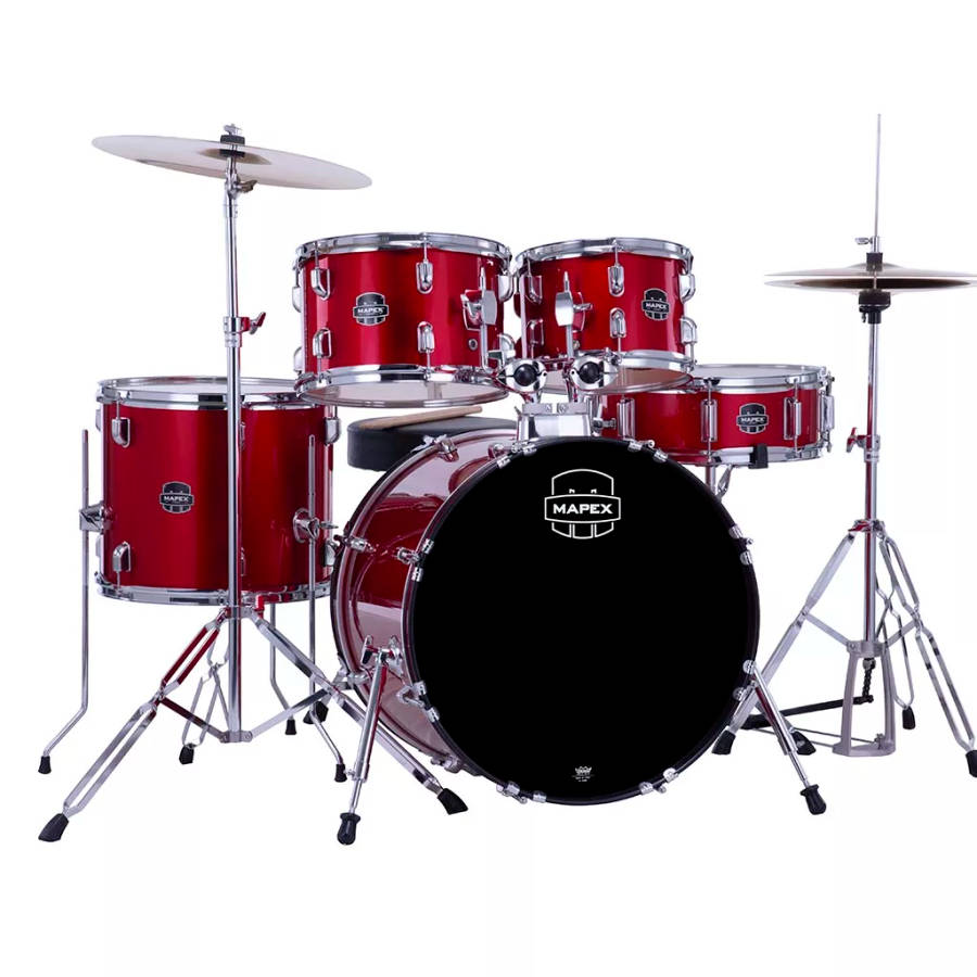 Mapex COMET Fusion Drum Kit - Infra Red (with 2 Cymbals & 4-Piece Hardware)