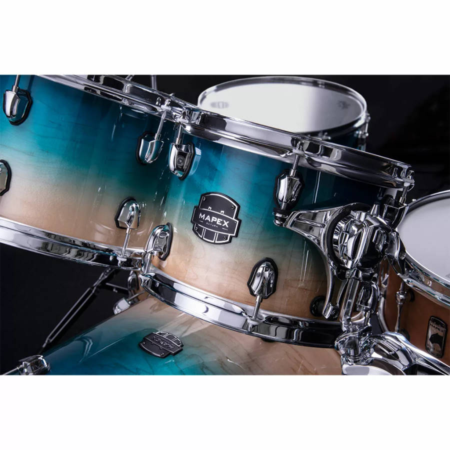 Mapex SATURN Studioease 5-Piece Drum Kit - Aqua Fade (Hardware, Cymbals & Snare Excluded)