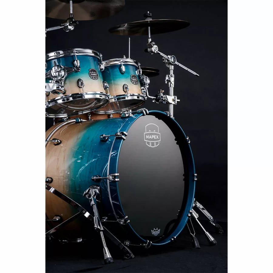 Mapex SATURN Studioease 5-Piece Drum Kit - Aqua Fade (Hardware, Cymbals & Snare Excluded)
