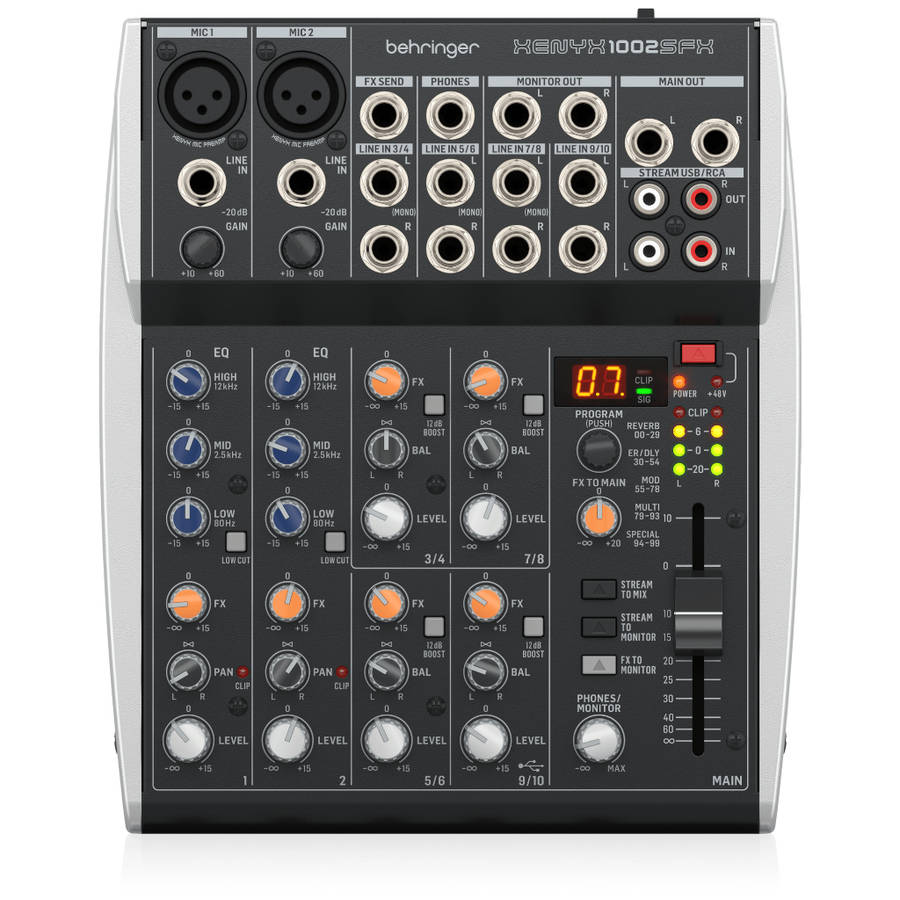 Behringer Xenyx 1002SFX 10-channel Analog Streaming Mixer