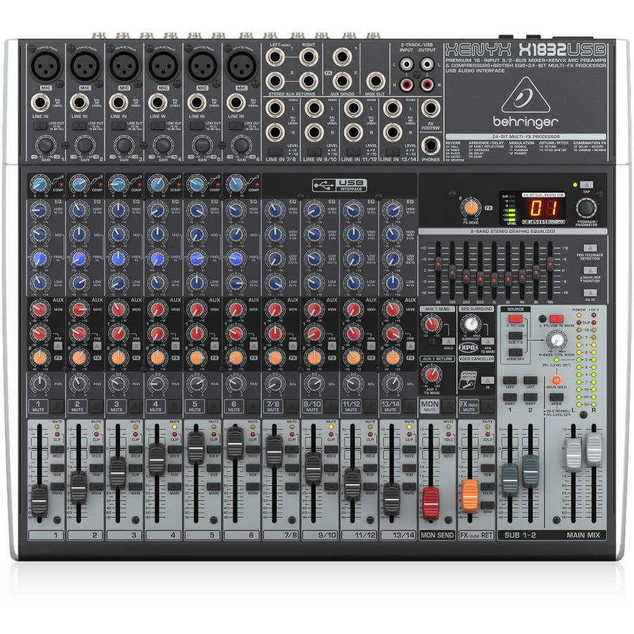 Behringer Xenyx X1832USB Mixer with USB and Effects