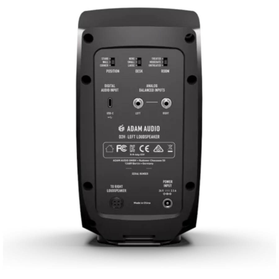 ADAM Audio D3V 3.5-inch Powered Studio Monitor Pair - Black