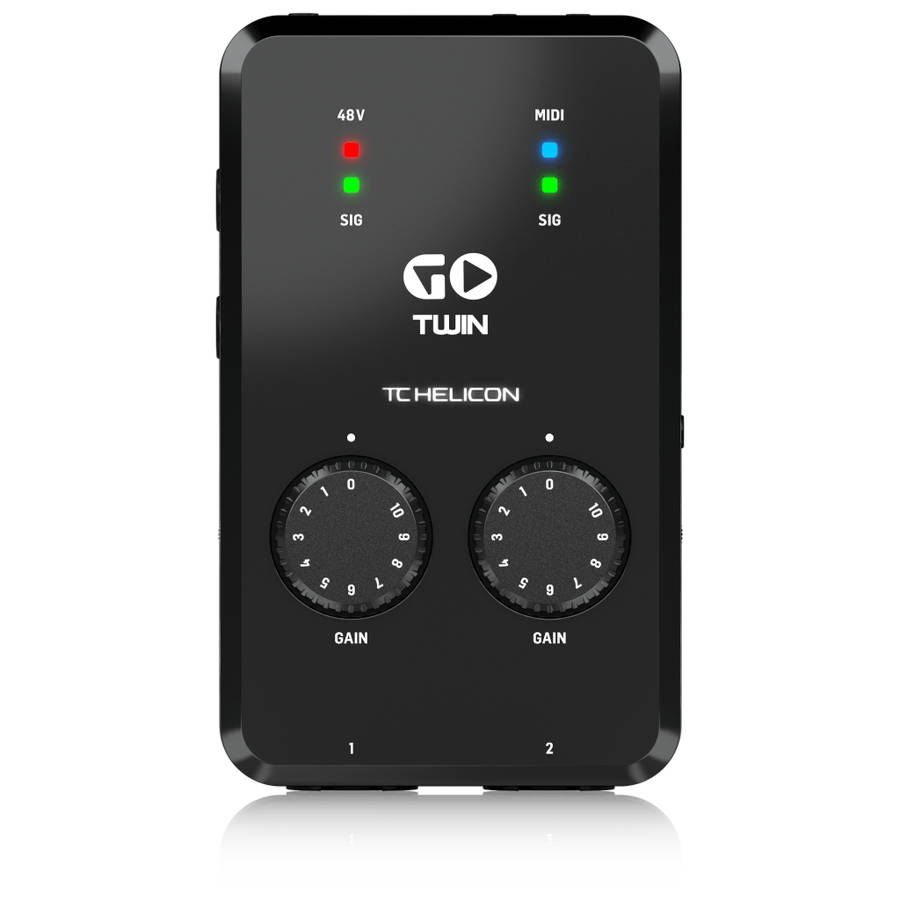 TC-Helicon GO TWIN 2-channel Audio/MIDI Interface for Mobile Devices