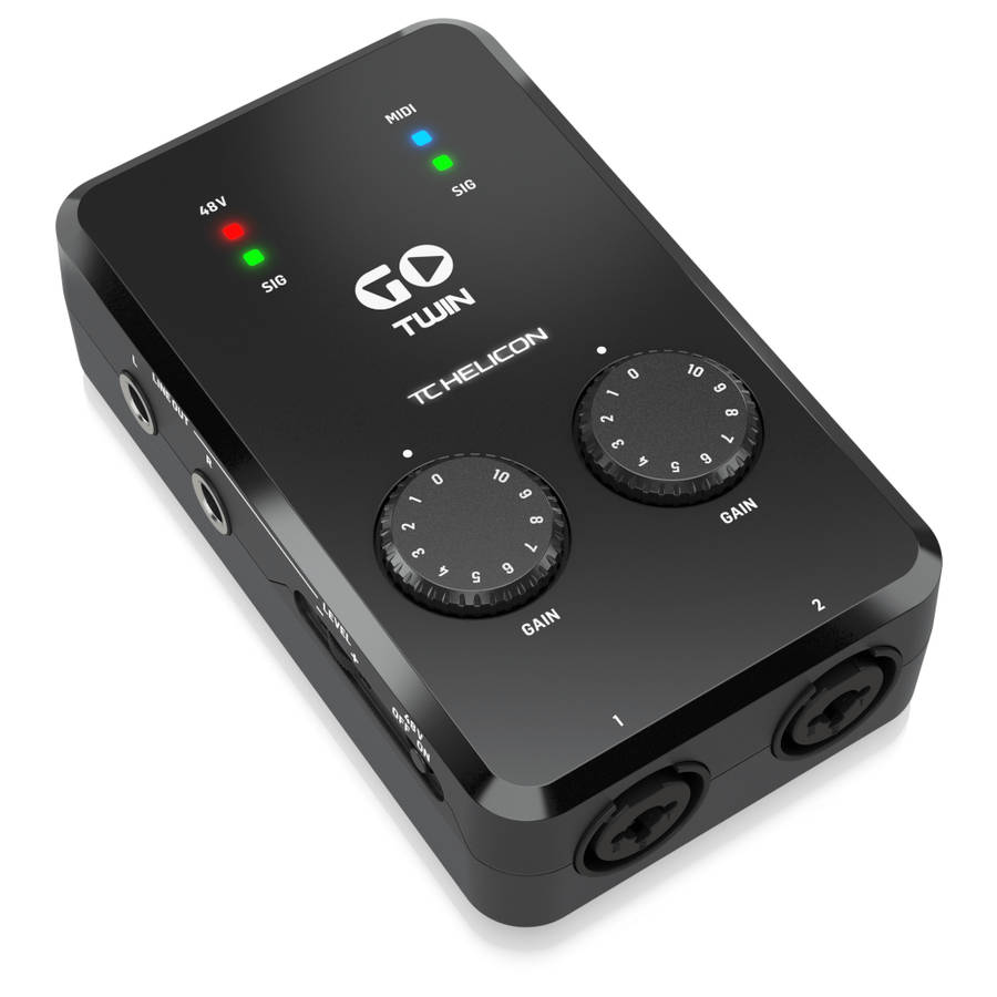 TC-Helicon GO TWIN 2-channel Audio/MIDI Interface for Mobile Devices
