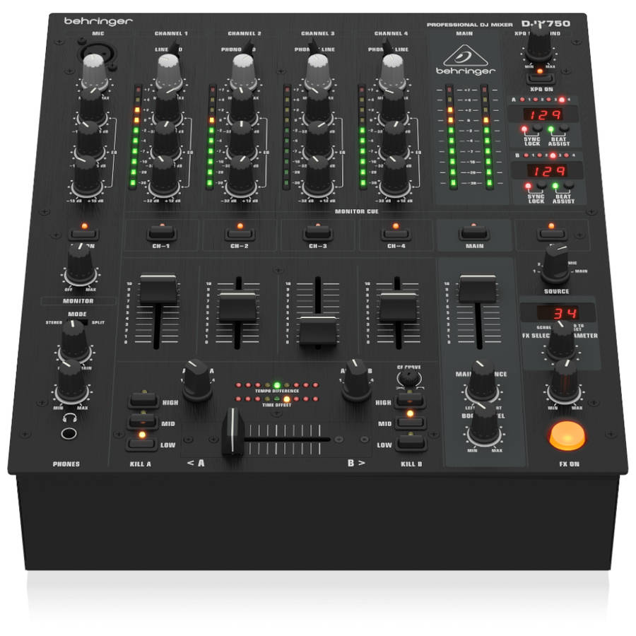 Behringer Pro Mixer DJX750 4-channel DJ Mixer