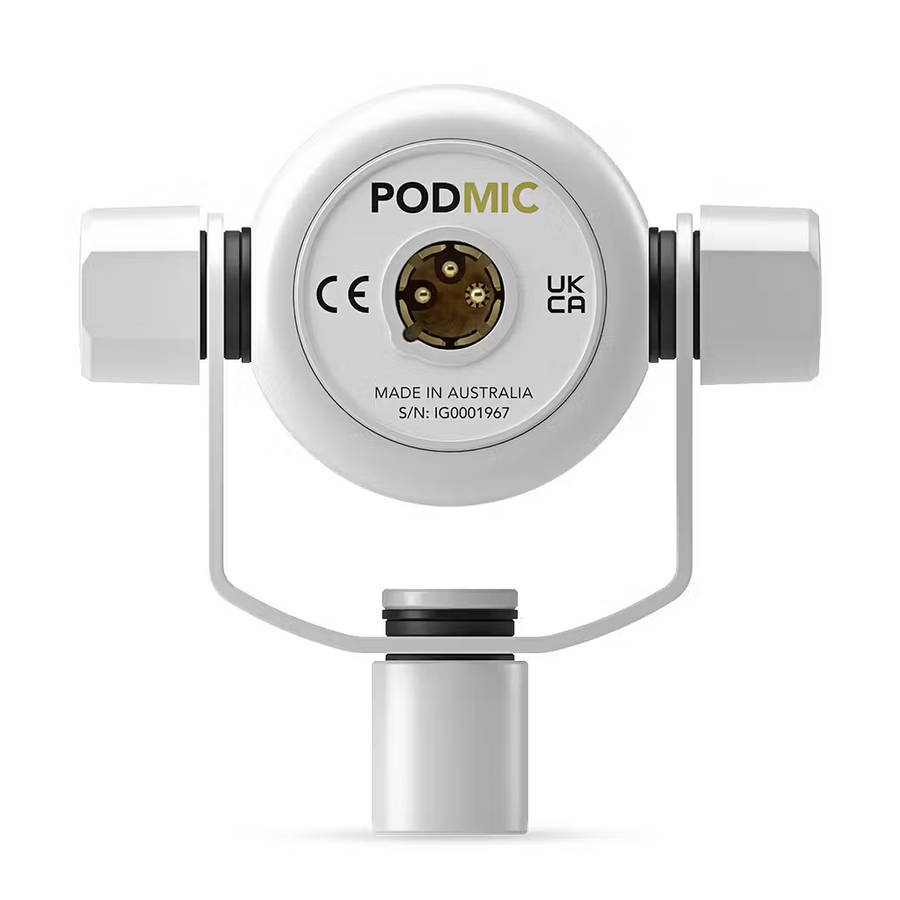 Rode PodMic Cardioid Dynamic Broadcast Microphone - White