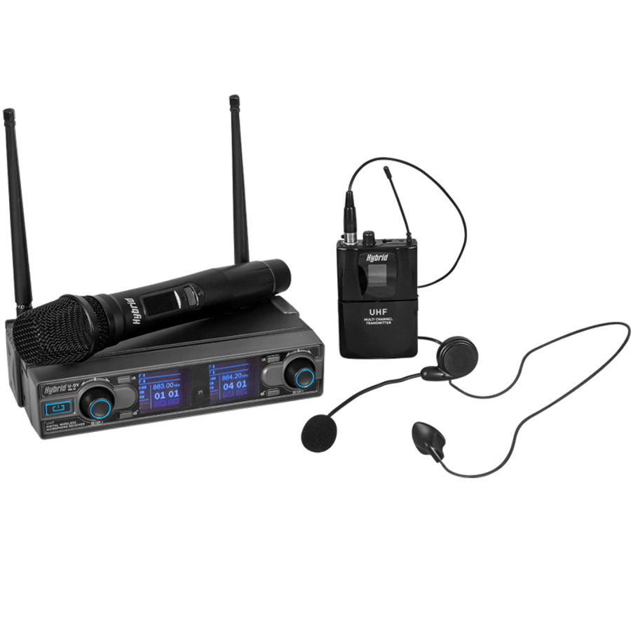 Hybrid  U-DV MK3 V2 Handheld and Headset Wireless Microphone System