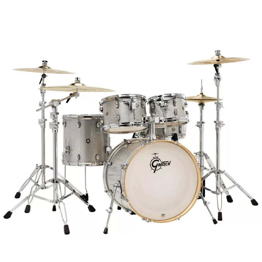 Gretsch Drums Catalina Maple CM1-E825 5-piece Shell Pack with Snare Drum -  Silver Sparkle - (Exc...