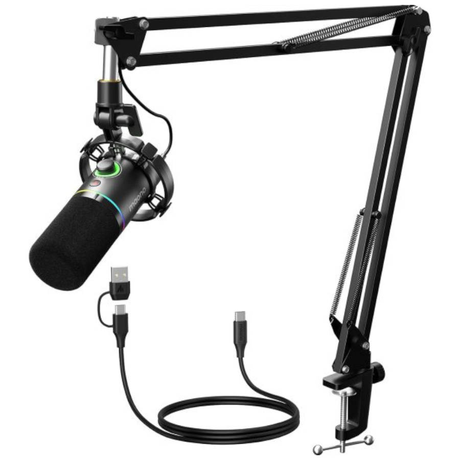 MAONO PD200XS USB/XLR Dynamic Microphone Set with Boom Arm