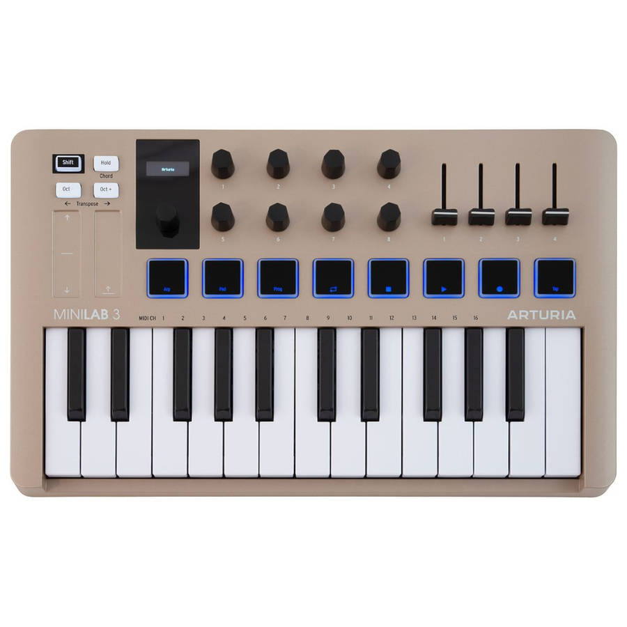Arturia MiniLab 3 25 Slim-key Controller - Champagne