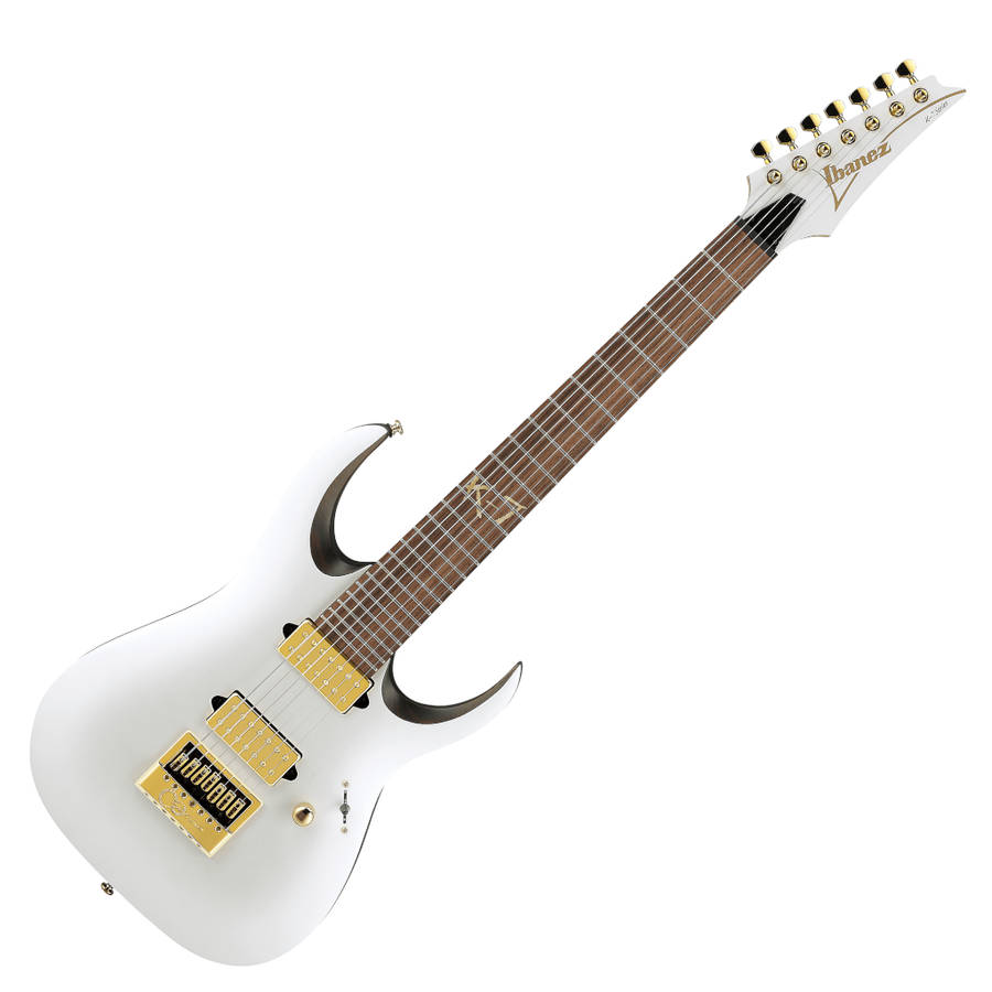 Ibanez K7YANG Brian "Head" Welch Signature 7-string Electric Guitar - Matte White
