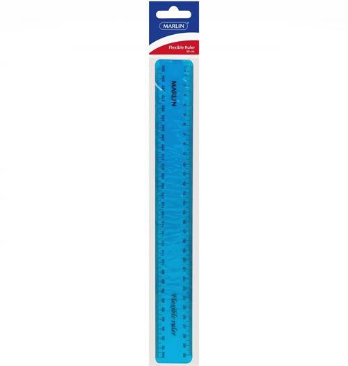 Marlin Flexible 30cm Ruler Blue