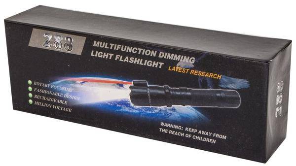 288 Multi-function Flashlight Strong Light 3 in 1 Flashlight Torch Stun Gun with red laser pointer
