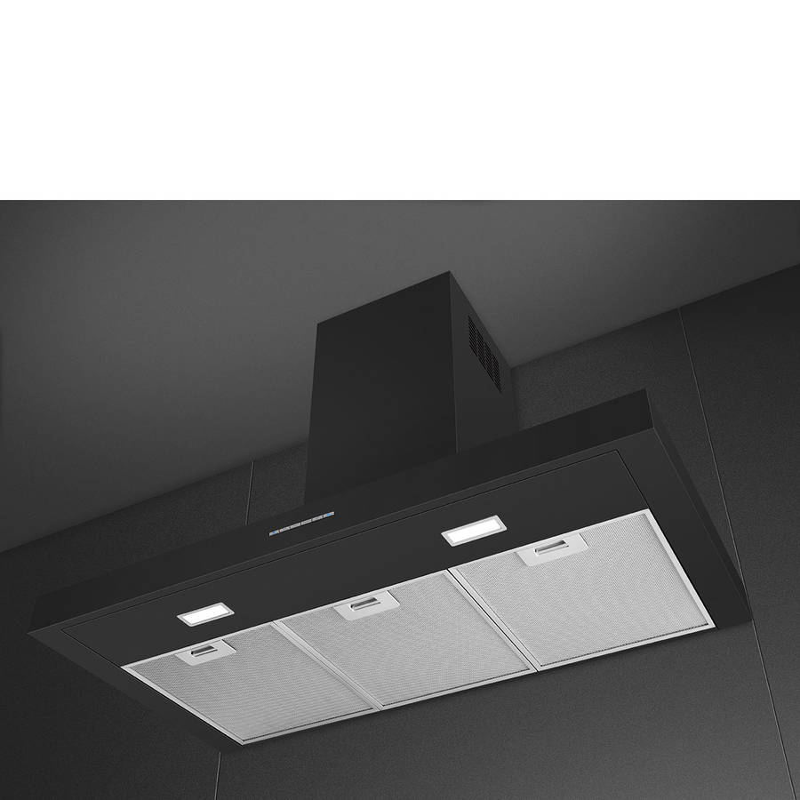 Smeg 90cm Extractor  Black KBT900NE