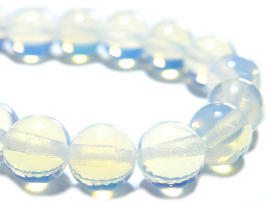 Opalite bead string, 8mm, round, 40cm