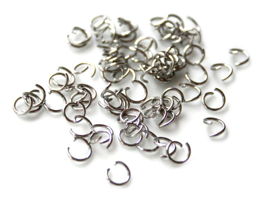 25x Jumpring in stainless steel 0.6x6mm