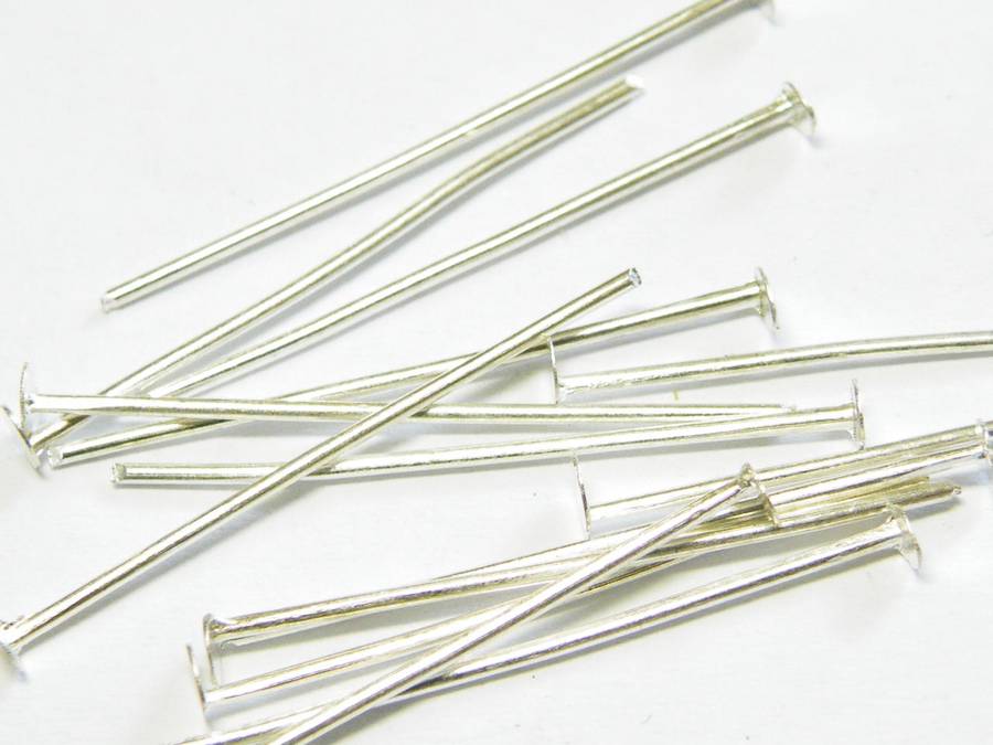 50x headpins, 26mm, base metal