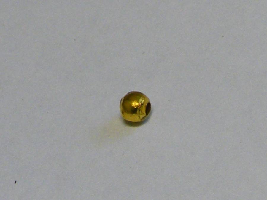 150x Gold 2mm Metal Bead with 1mm hole