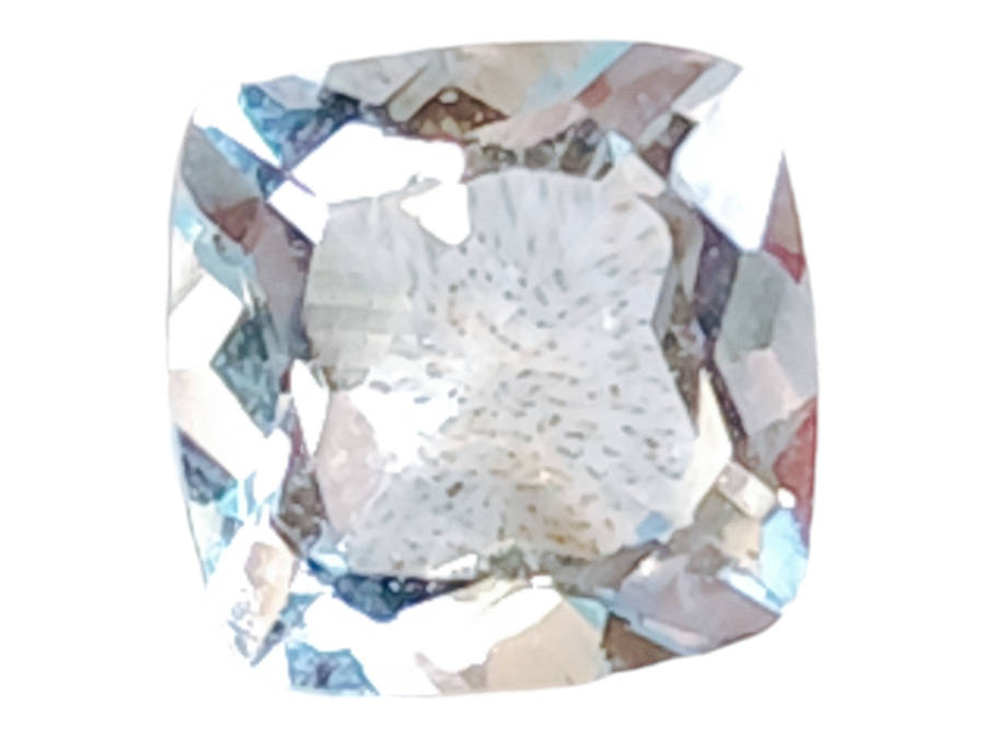 Aquamarine, cushion cut, 0.89ct, 6mm