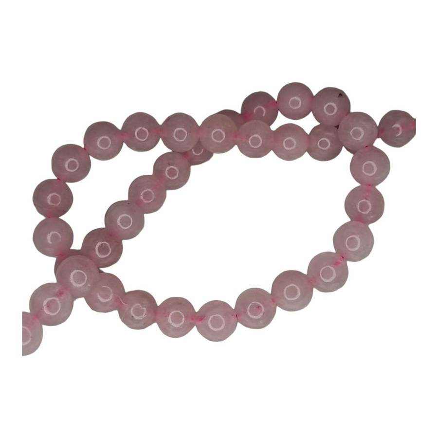 Rose quartz bead string, 10mm, round, 40cm
