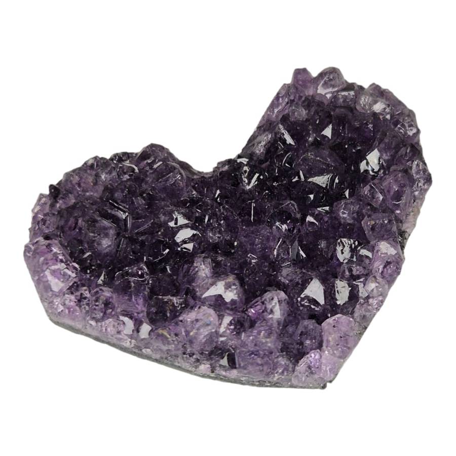 Amethyst cluster heart, Uruguay, 30mm