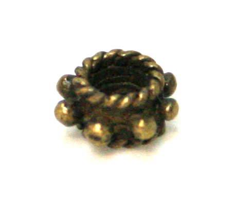 20 x Daisy rope barrel spacer, bronze, 6mm