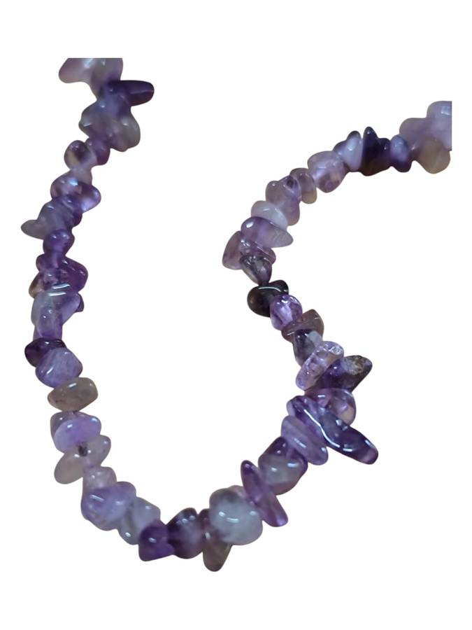 Amethyst bead string, 8-10mm, chips, 74cm