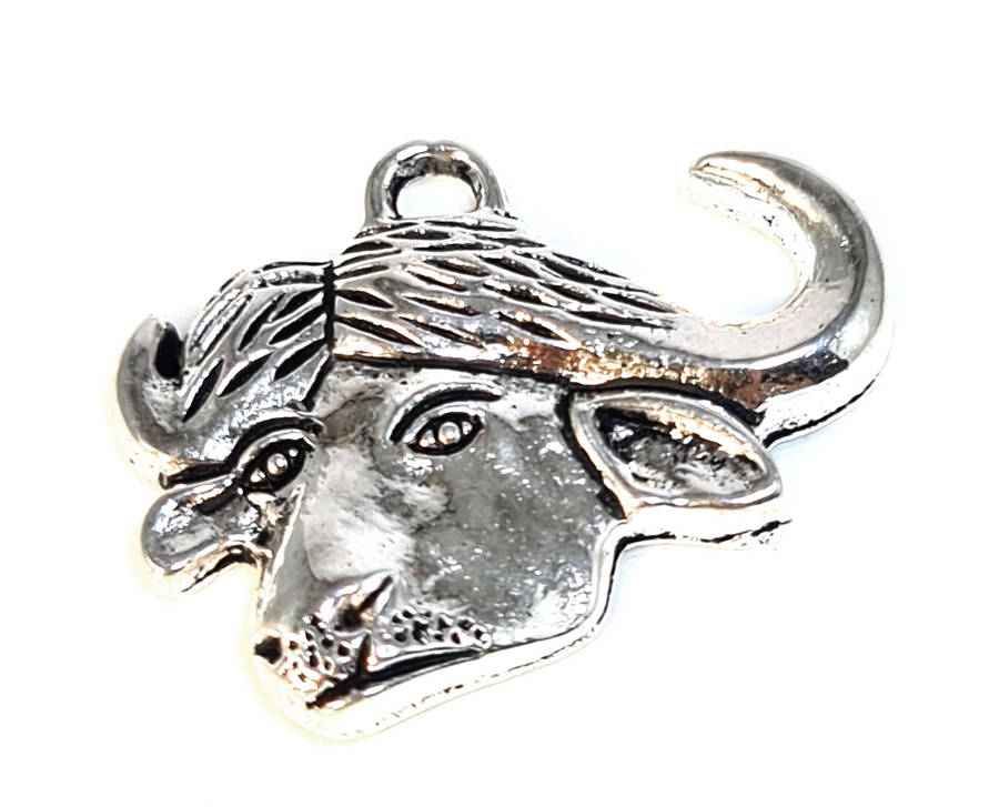Buffalo pendant, nickel free, 21mm