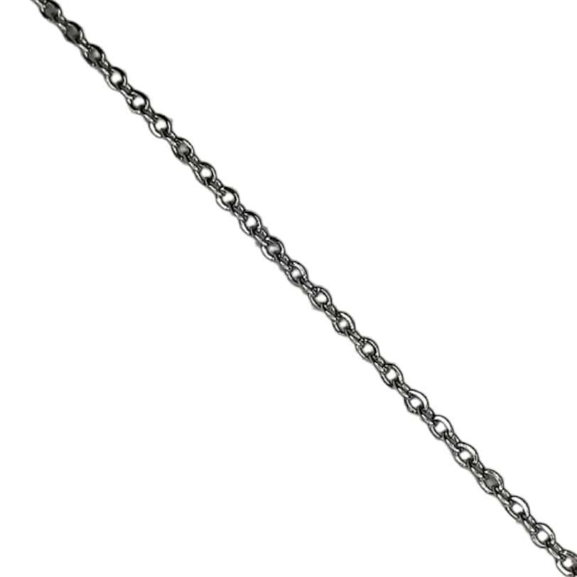 Stainless steel oval chain, 2mm, 1 meter
