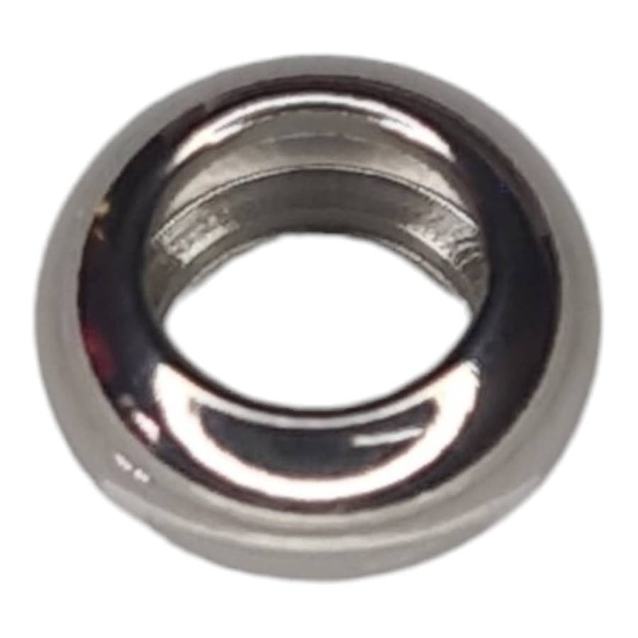 Rondelle bead in stainless steel, 5x10mm