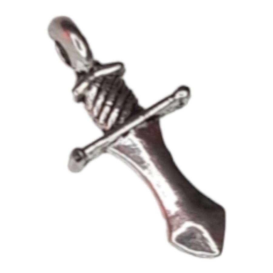 4x Armour of God charm, sword, nickel free, 16mm