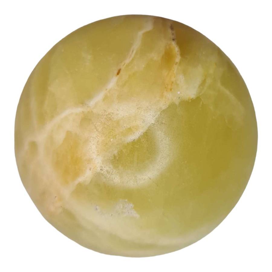 Lemon Calcite sphere, 60mm