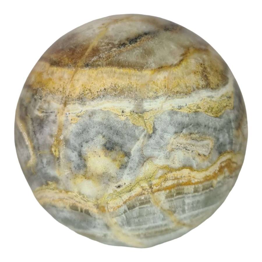 Bumblebee Calcite sphere, 75mm