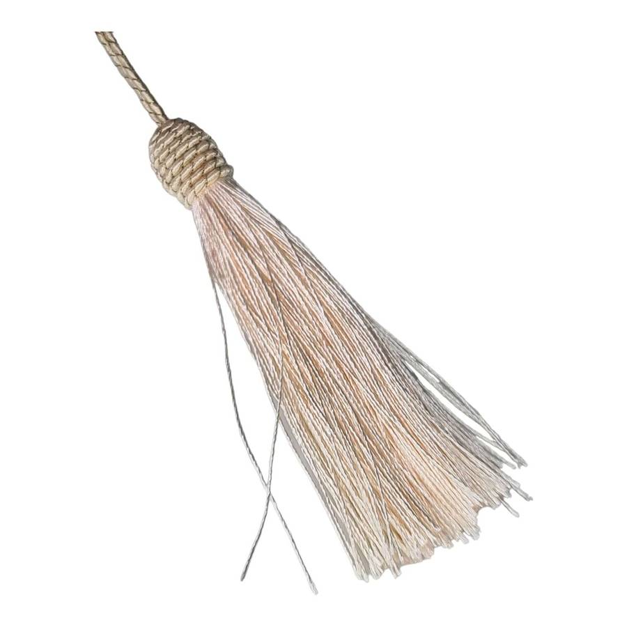 Nylon tassel, cream, 10cm
