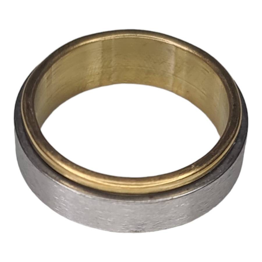 Two tone spinner ring, stainless steel, ass. sizes