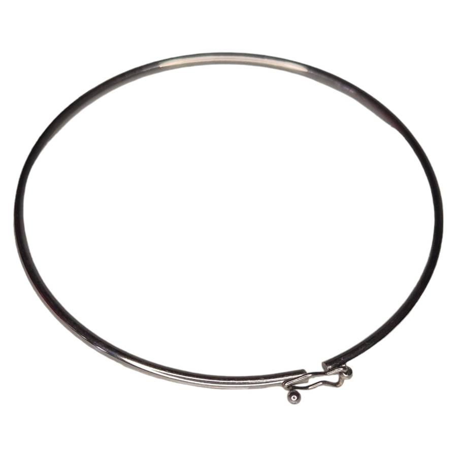 Stainless steel bangle w safety clip, diy